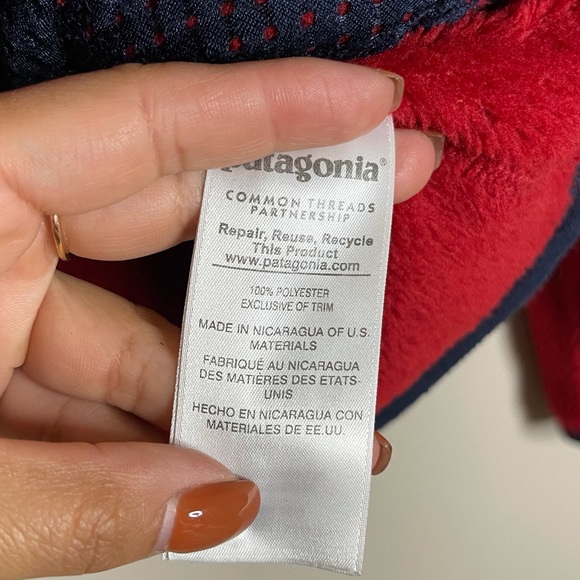 Patagonia | Women’s Re-Tool Snap Fuzzy Red Pullover Size: Medium - Picture 6 of 9